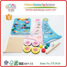 EN71 2015 high quality wooden trolley toy for baby